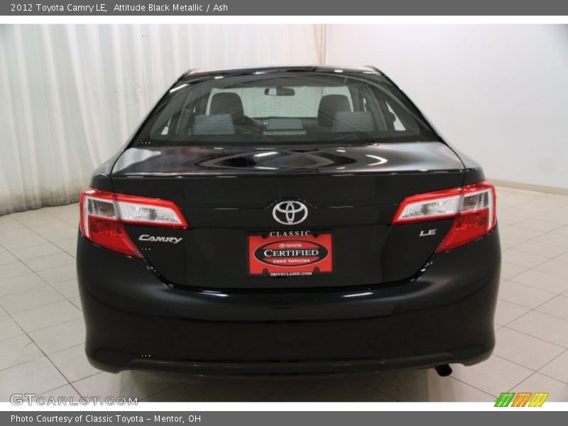 Attitude Black Metallic / Ash 2012 Toyota Camry LE