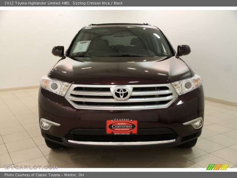 Sizzling Crimson Mica / Black 2012 Toyota Highlander Limited 4WD