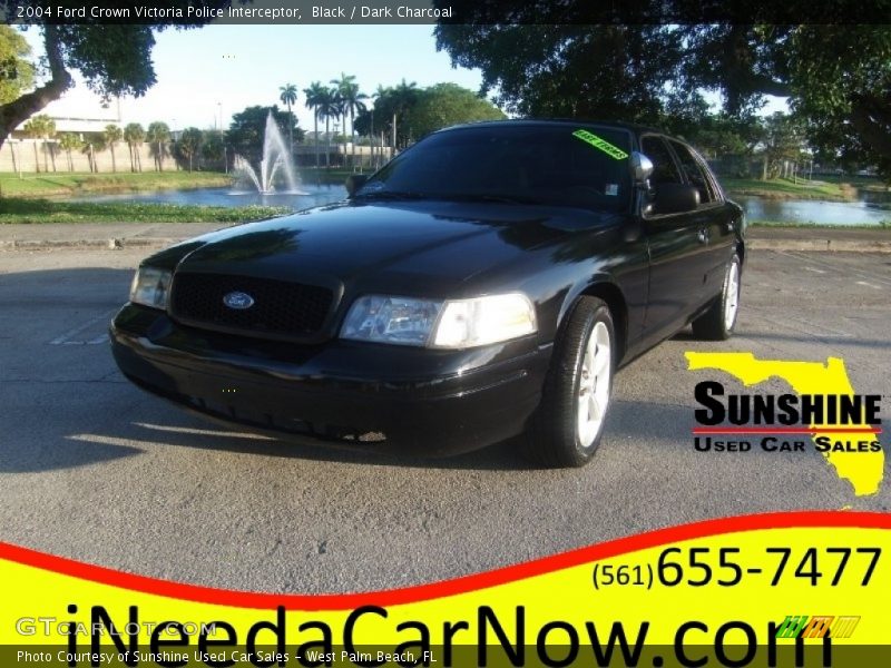 Black / Dark Charcoal 2004 Ford Crown Victoria Police Interceptor