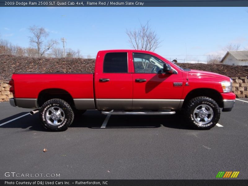 Flame Red / Medium Slate Gray 2009 Dodge Ram 2500 SLT Quad Cab 4x4