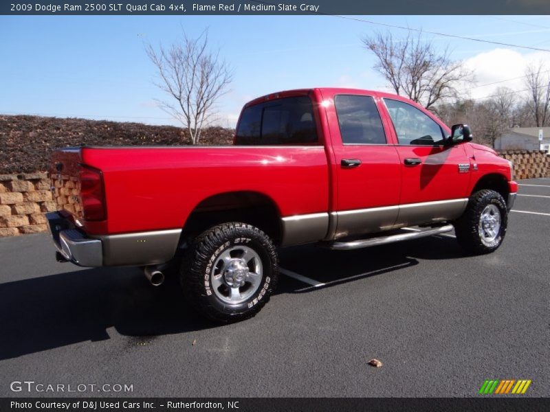 Flame Red / Medium Slate Gray 2009 Dodge Ram 2500 SLT Quad Cab 4x4