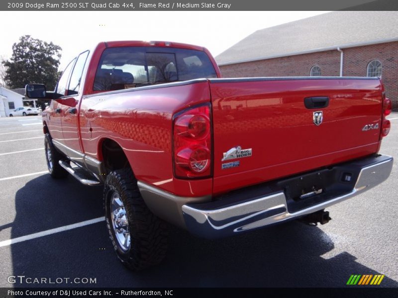Flame Red / Medium Slate Gray 2009 Dodge Ram 2500 SLT Quad Cab 4x4