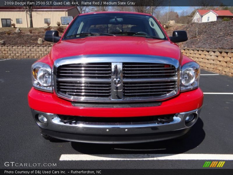 Flame Red / Medium Slate Gray 2009 Dodge Ram 2500 SLT Quad Cab 4x4