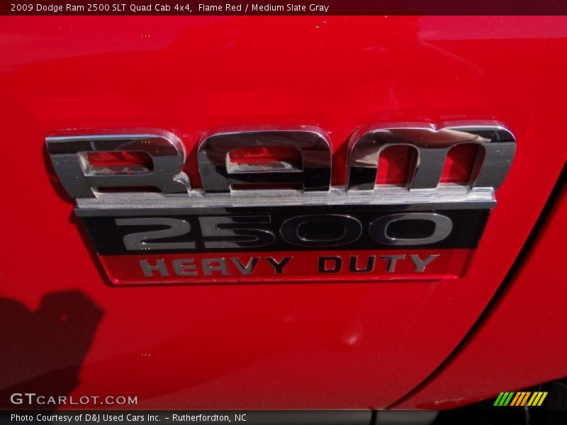 Flame Red / Medium Slate Gray 2009 Dodge Ram 2500 SLT Quad Cab 4x4