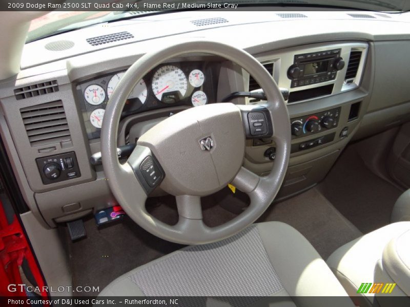 Flame Red / Medium Slate Gray 2009 Dodge Ram 2500 SLT Quad Cab 4x4