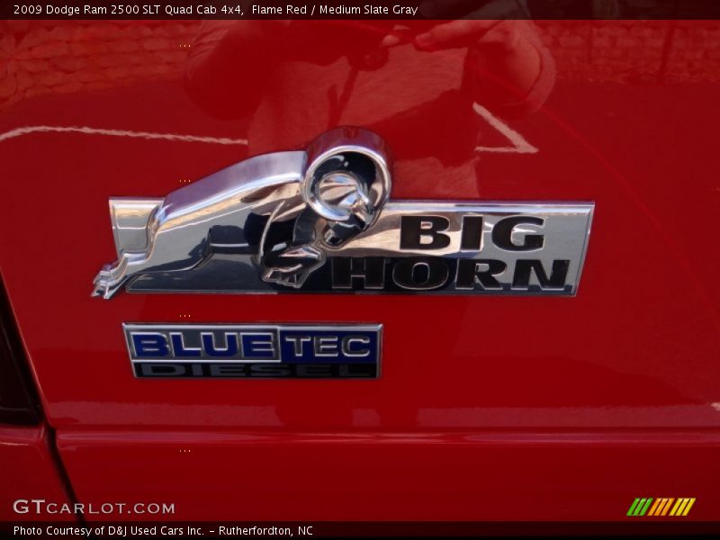 Flame Red / Medium Slate Gray 2009 Dodge Ram 2500 SLT Quad Cab 4x4