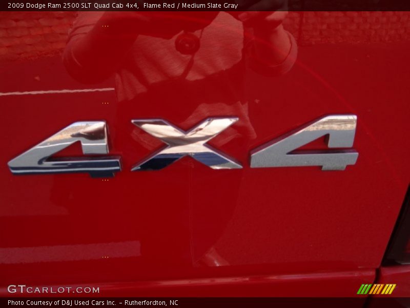Flame Red / Medium Slate Gray 2009 Dodge Ram 2500 SLT Quad Cab 4x4
