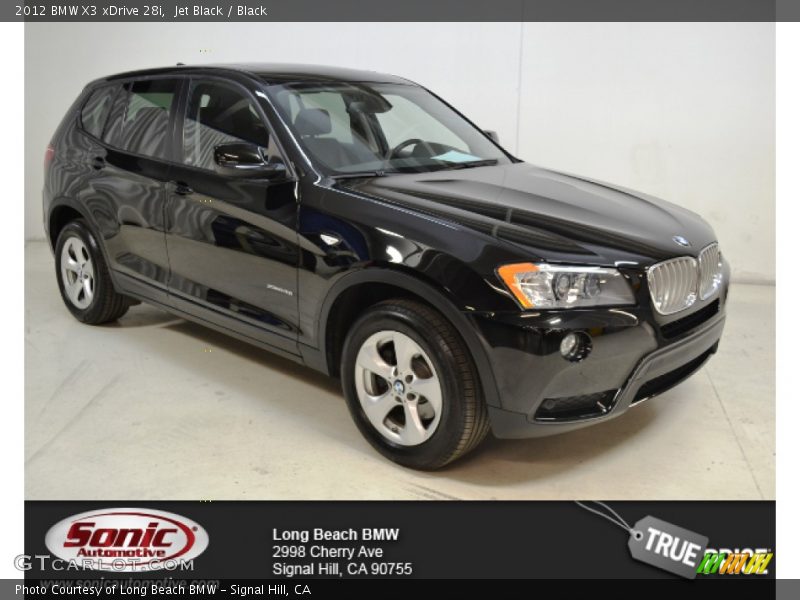 Jet Black / Black 2012 BMW X3 xDrive 28i