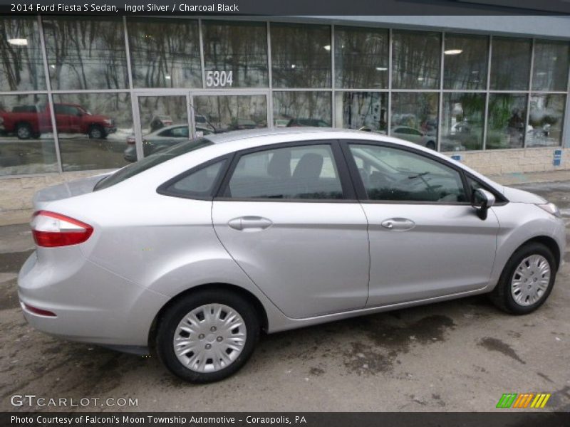 Ingot Silver / Charcoal Black 2014 Ford Fiesta S Sedan