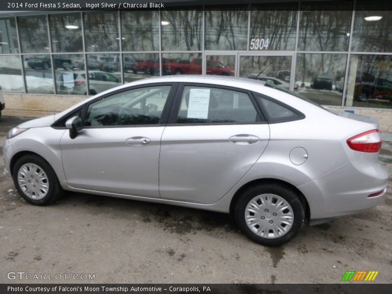 Ingot Silver / Charcoal Black 2014 Ford Fiesta S Sedan