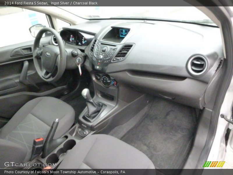 Ingot Silver / Charcoal Black 2014 Ford Fiesta S Sedan