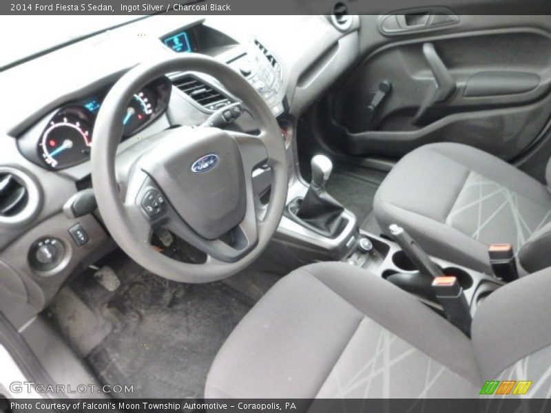 Ingot Silver / Charcoal Black 2014 Ford Fiesta S Sedan