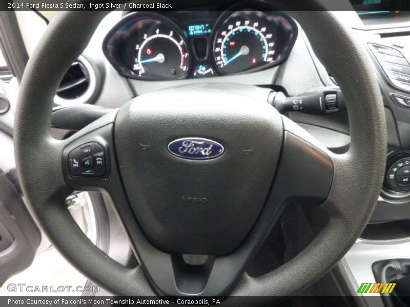 Ingot Silver / Charcoal Black 2014 Ford Fiesta S Sedan