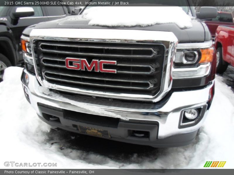 Iridium Metallic / Jet Black 2015 GMC Sierra 2500HD SLE Crew Cab 4x4