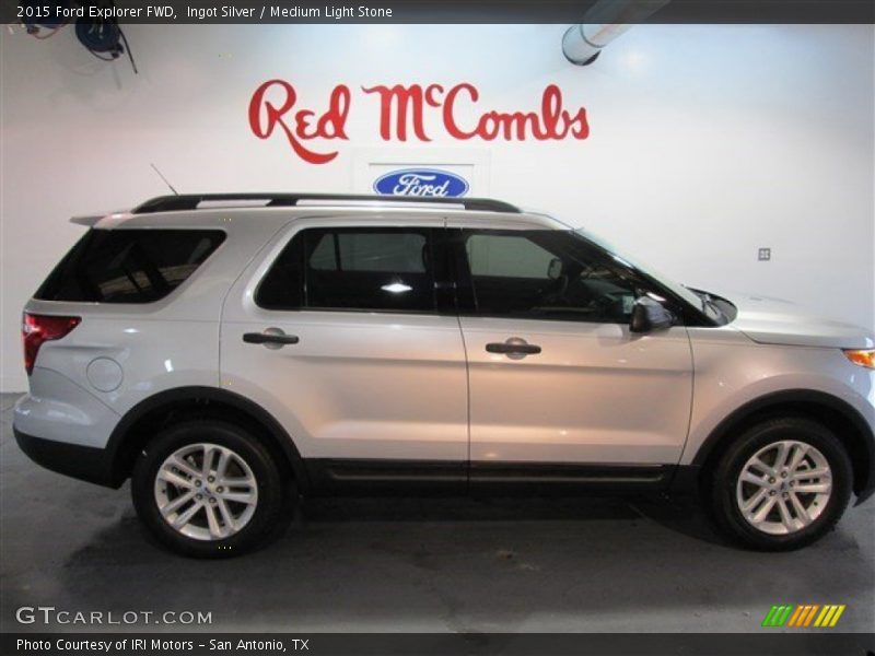 Ingot Silver / Medium Light Stone 2015 Ford Explorer FWD