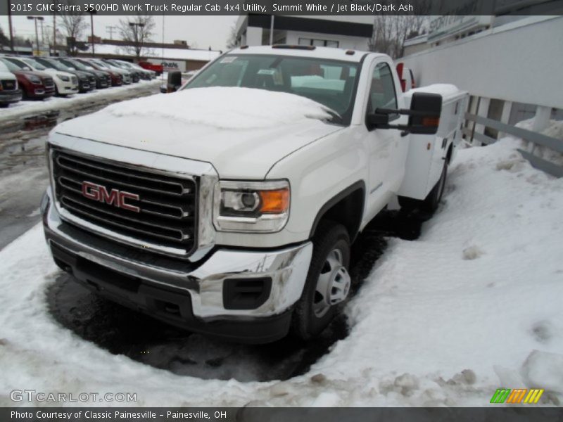 Summit White / Jet Black/Dark Ash 2015 GMC Sierra 3500HD Work Truck Regular Cab 4x4 Utility