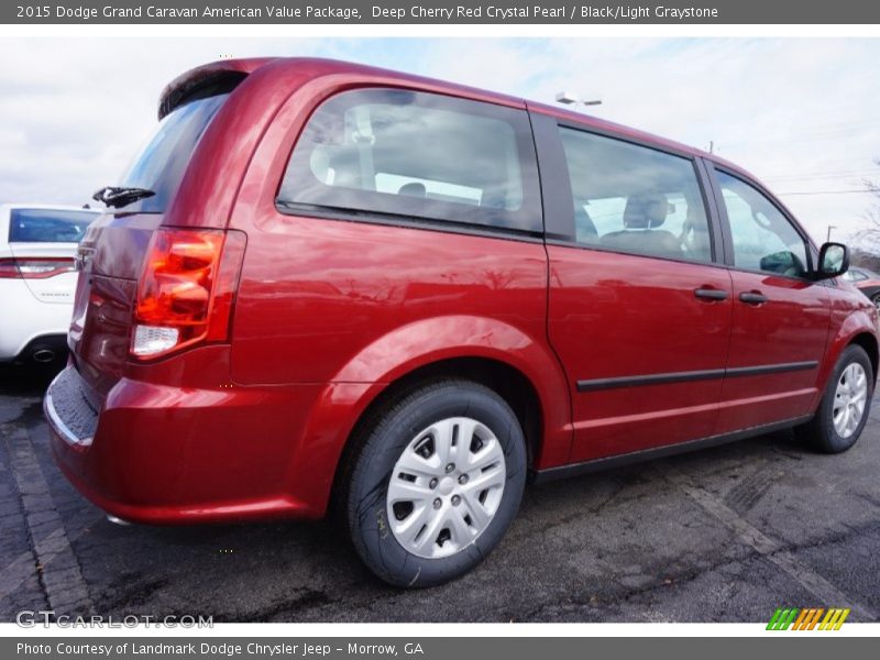 Deep Cherry Red Crystal Pearl / Black/Light Graystone 2015 Dodge Grand Caravan American Value Package
