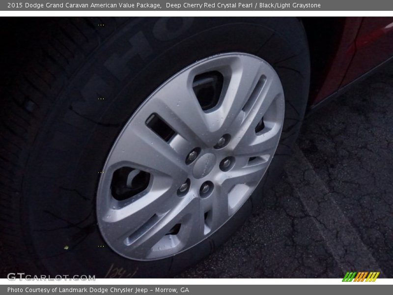 Deep Cherry Red Crystal Pearl / Black/Light Graystone 2015 Dodge Grand Caravan American Value Package