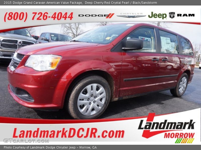 Deep Cherry Red Crystal Pearl / Black/Sandstorm 2015 Dodge Grand Caravan American Value Package