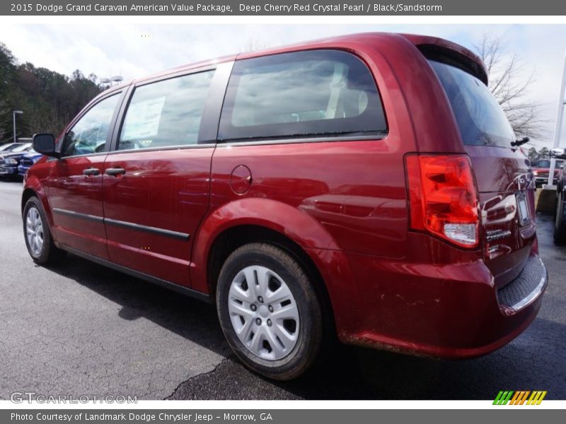 Deep Cherry Red Crystal Pearl / Black/Sandstorm 2015 Dodge Grand Caravan American Value Package