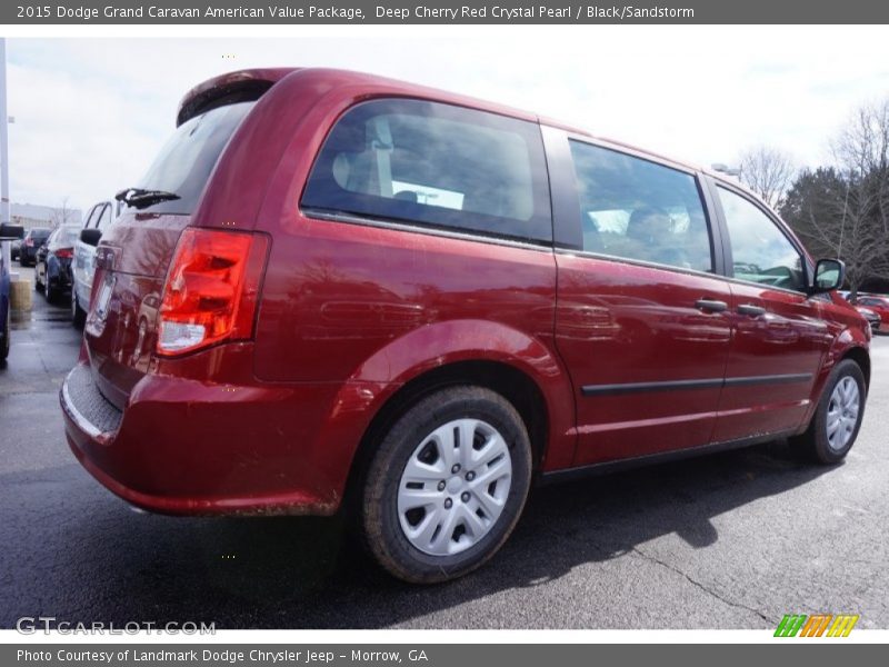 Deep Cherry Red Crystal Pearl / Black/Sandstorm 2015 Dodge Grand Caravan American Value Package