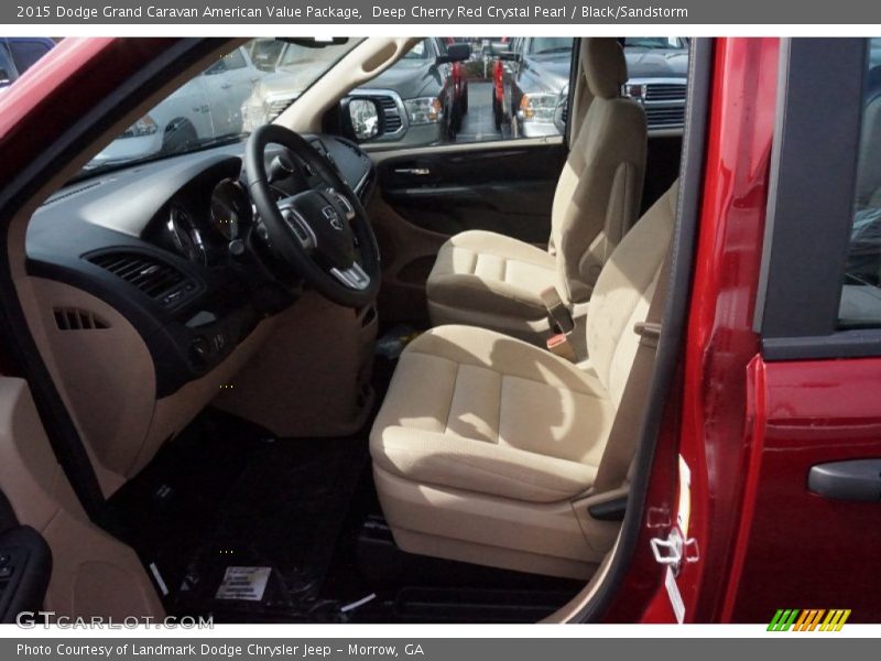 Deep Cherry Red Crystal Pearl / Black/Sandstorm 2015 Dodge Grand Caravan American Value Package