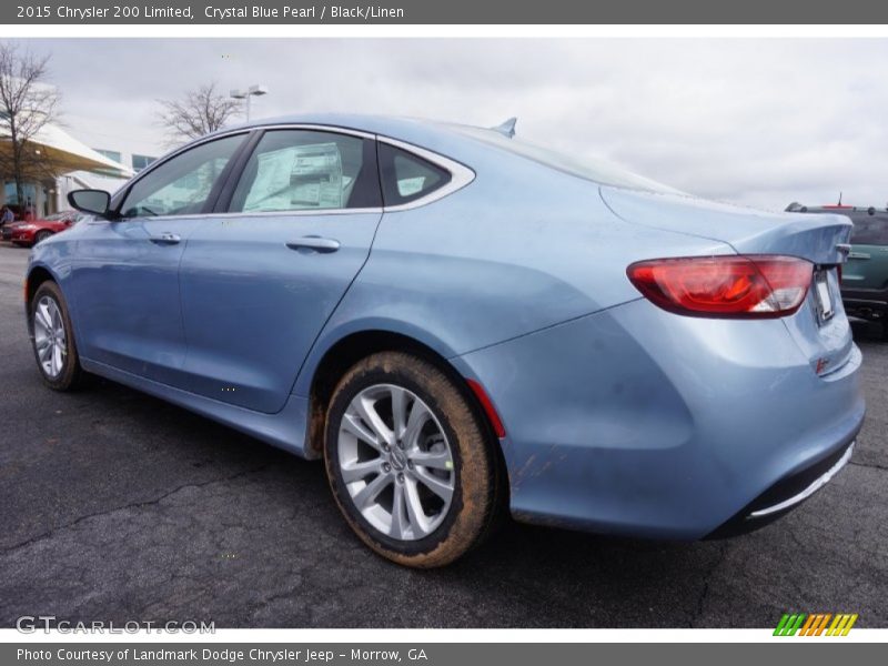 Crystal Blue Pearl / Black/Linen 2015 Chrysler 200 Limited