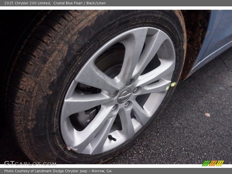 Crystal Blue Pearl / Black/Linen 2015 Chrysler 200 Limited