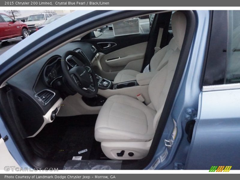 Crystal Blue Pearl / Black/Linen 2015 Chrysler 200 Limited