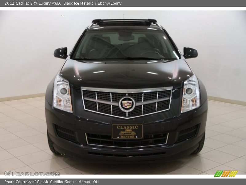 Black Ice Metallic / Ebony/Ebony 2012 Cadillac SRX Luxury AWD