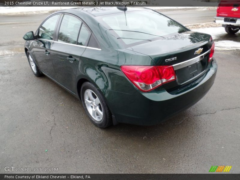 Rainforest Green Metallic / Jet Black/Medium Titanium 2015 Chevrolet Cruze LT