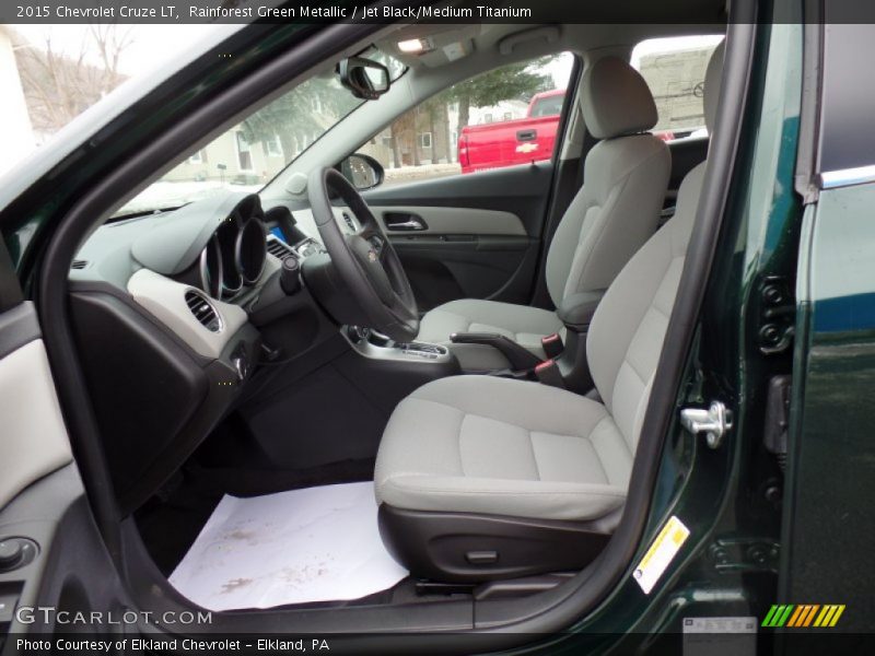 Rainforest Green Metallic / Jet Black/Medium Titanium 2015 Chevrolet Cruze LT
