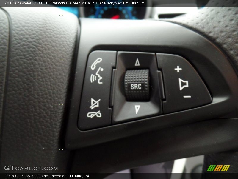 Rainforest Green Metallic / Jet Black/Medium Titanium 2015 Chevrolet Cruze LT