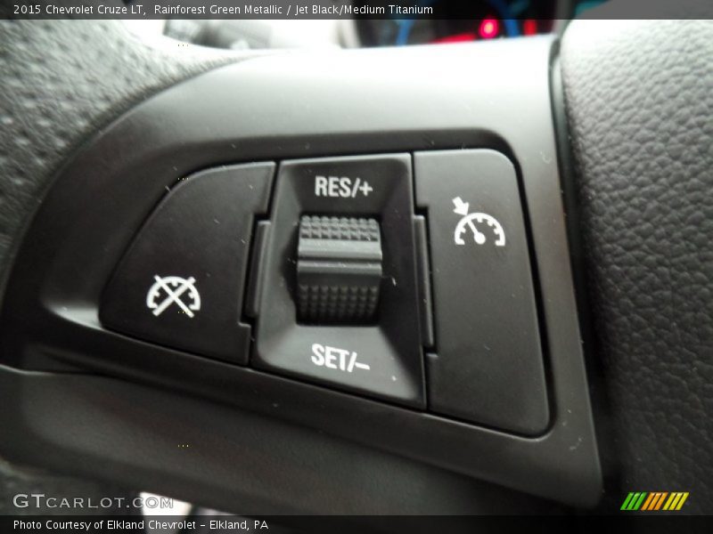 Rainforest Green Metallic / Jet Black/Medium Titanium 2015 Chevrolet Cruze LT