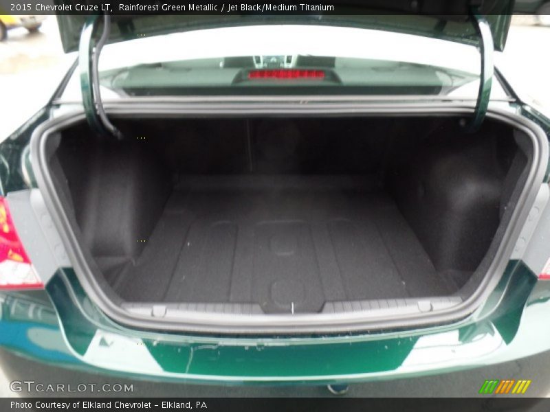 Rainforest Green Metallic / Jet Black/Medium Titanium 2015 Chevrolet Cruze LT