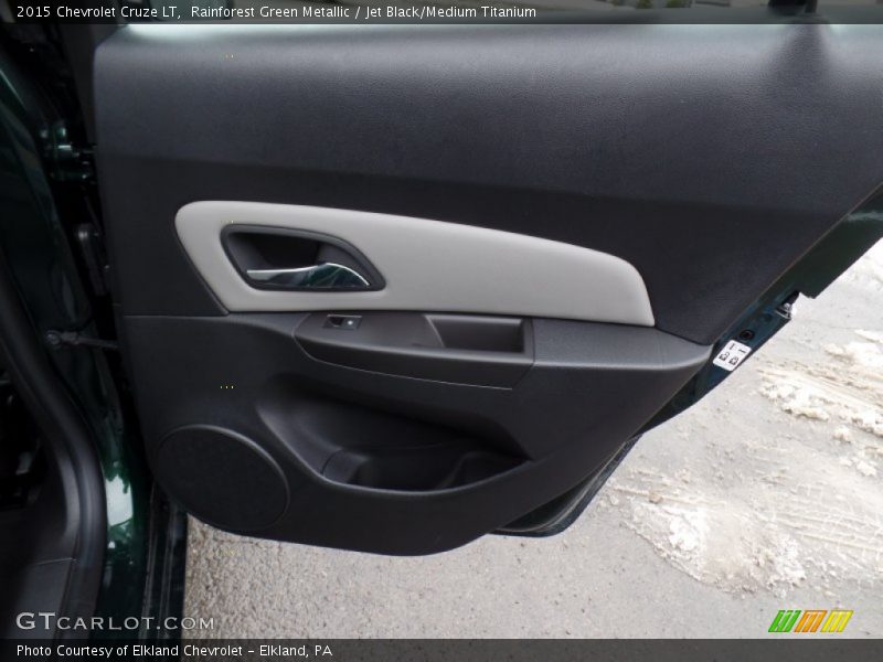 Rainforest Green Metallic / Jet Black/Medium Titanium 2015 Chevrolet Cruze LT