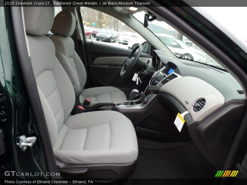 Rainforest Green Metallic / Jet Black/Medium Titanium 2015 Chevrolet Cruze LT