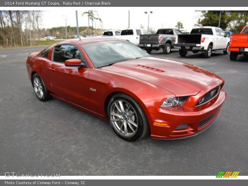 Ruby Red / Charcoal Black 2014 Ford Mustang GT Coupe