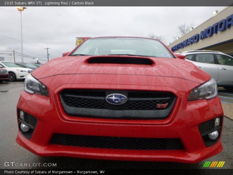 Lightning Red / Carbon Black 2015 Subaru WRX STI