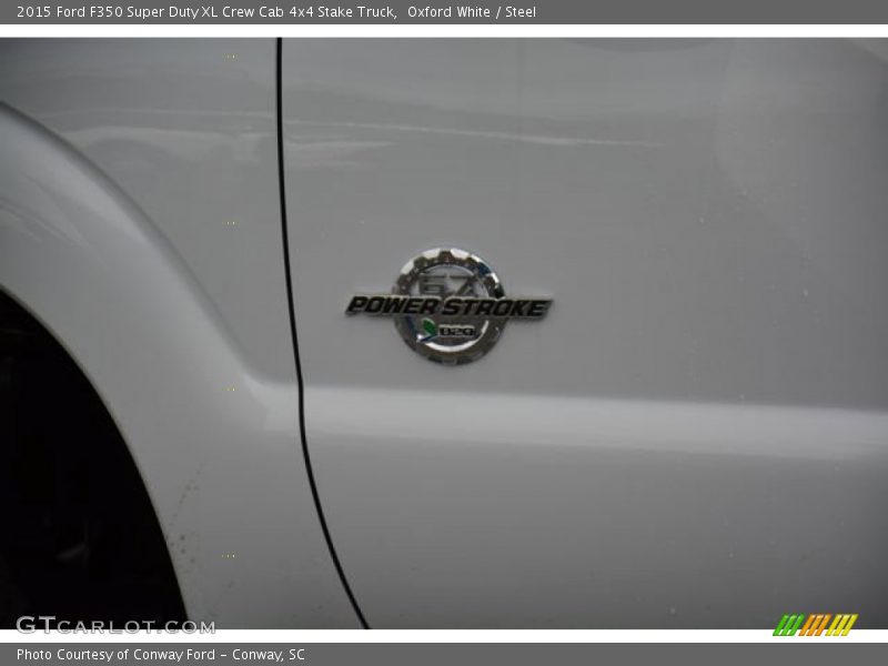 Oxford White / Steel 2015 Ford F350 Super Duty XL Crew Cab 4x4 Stake Truck