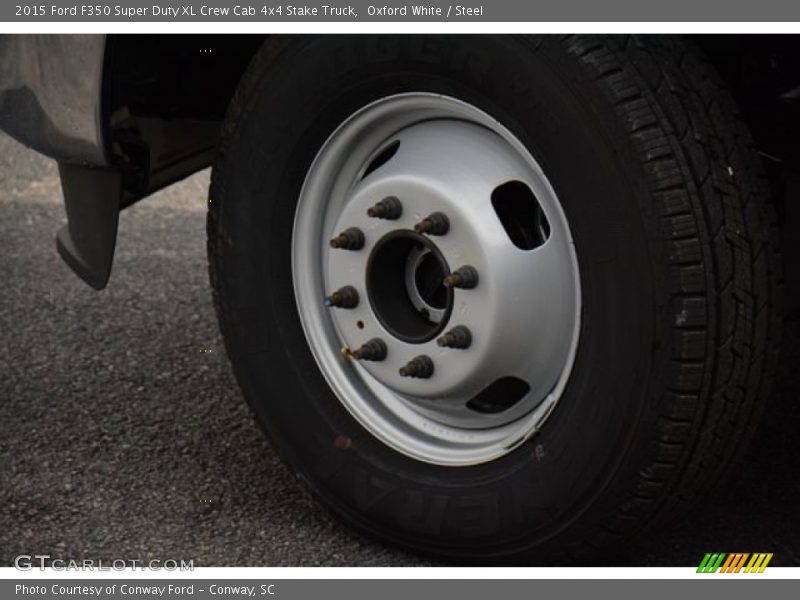 Oxford White / Steel 2015 Ford F350 Super Duty XL Crew Cab 4x4 Stake Truck