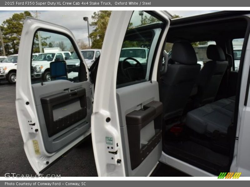 Oxford White / Steel 2015 Ford F350 Super Duty XL Crew Cab 4x4 Stake Truck