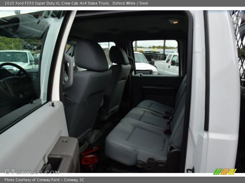 Oxford White / Steel 2015 Ford F350 Super Duty XL Crew Cab 4x4 Stake Truck