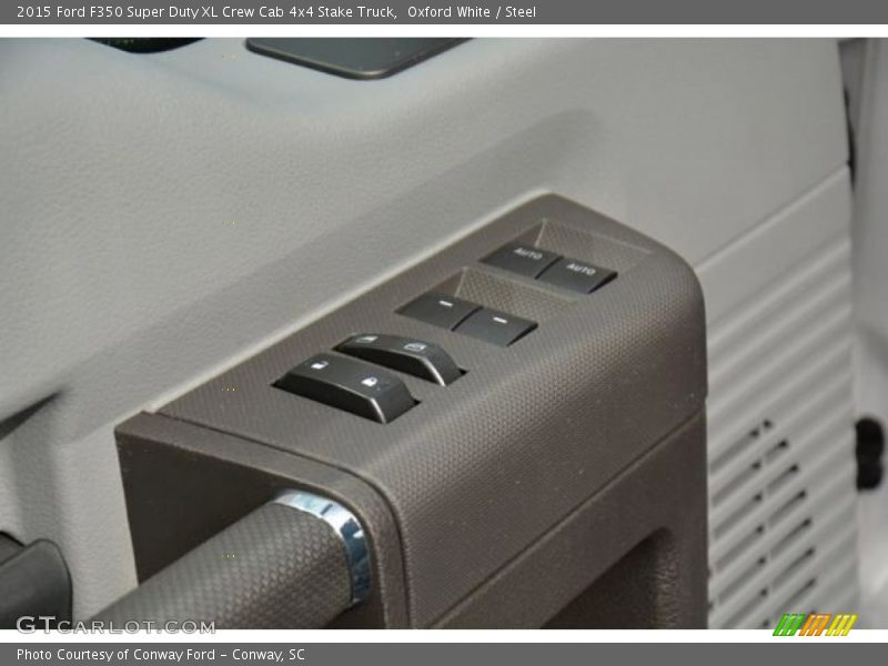 Oxford White / Steel 2015 Ford F350 Super Duty XL Crew Cab 4x4 Stake Truck