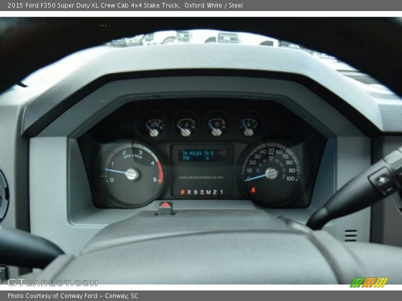 Oxford White / Steel 2015 Ford F350 Super Duty XL Crew Cab 4x4 Stake Truck