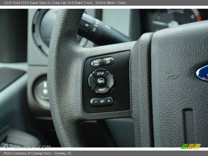 Oxford White / Steel 2015 Ford F350 Super Duty XL Crew Cab 4x4 Stake Truck