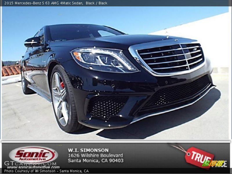 Black / Black 2015 Mercedes-Benz S 63 AMG 4Matic Sedan