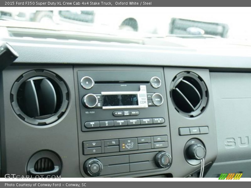 Oxford White / Steel 2015 Ford F350 Super Duty XL Crew Cab 4x4 Stake Truck