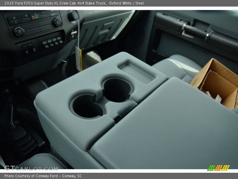 Oxford White / Steel 2015 Ford F350 Super Duty XL Crew Cab 4x4 Stake Truck