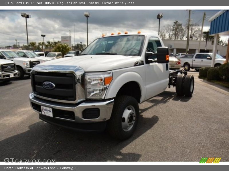 Oxford White / Steel 2015 Ford F350 Super Duty XL Regular Cab 4x4 Chassis